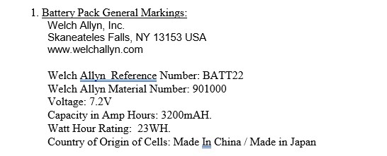 Batt22 Watt Hours